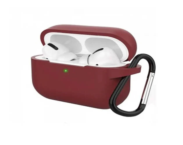 Купить Футляр для Наушников Airpods Pro тонкий силикон с карабином ...