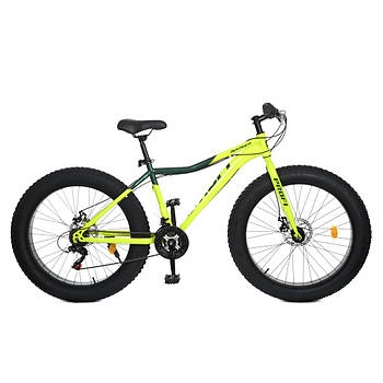 Спортивний велосипед 26 дюймів Напівфетбайк (рама 17", Shimano 21SP) Profi EB26AVENGER 1.0 S26.3 Жовтий