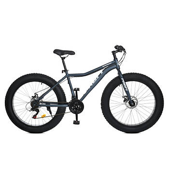 Спортивний велосипед 26 дюймів Напівфетбайк (рама 17", Shimano 21SP) Profi EB26AVENGER 1.0 S26.2 Графітовий