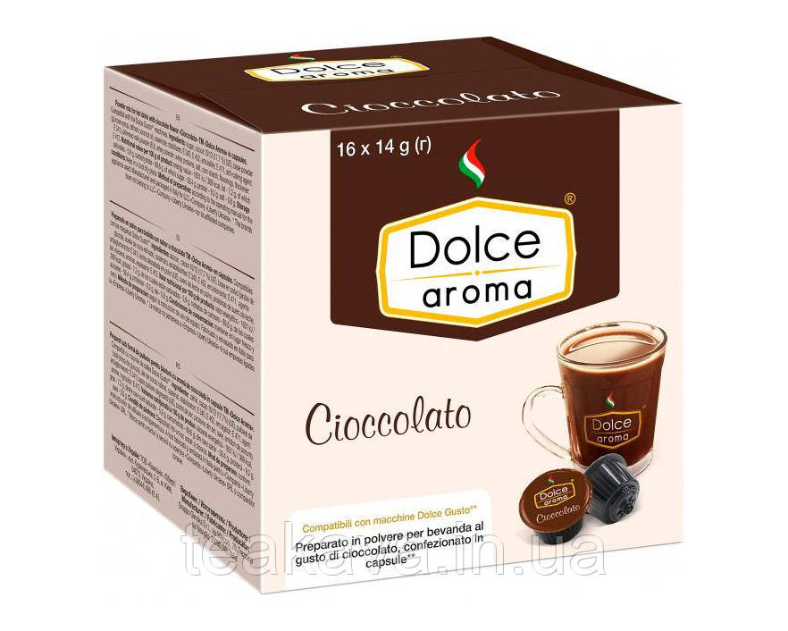 Гарячий шоколад у капсулах Dolce Aroma Cioccolato Dolce Gusto, 16 шт., фото 1