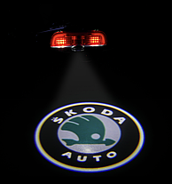 Проектор підсвічування логотипу для дверей Skoda (Шкода) Fabia, Octavia, Roomster, Superb, фото 6