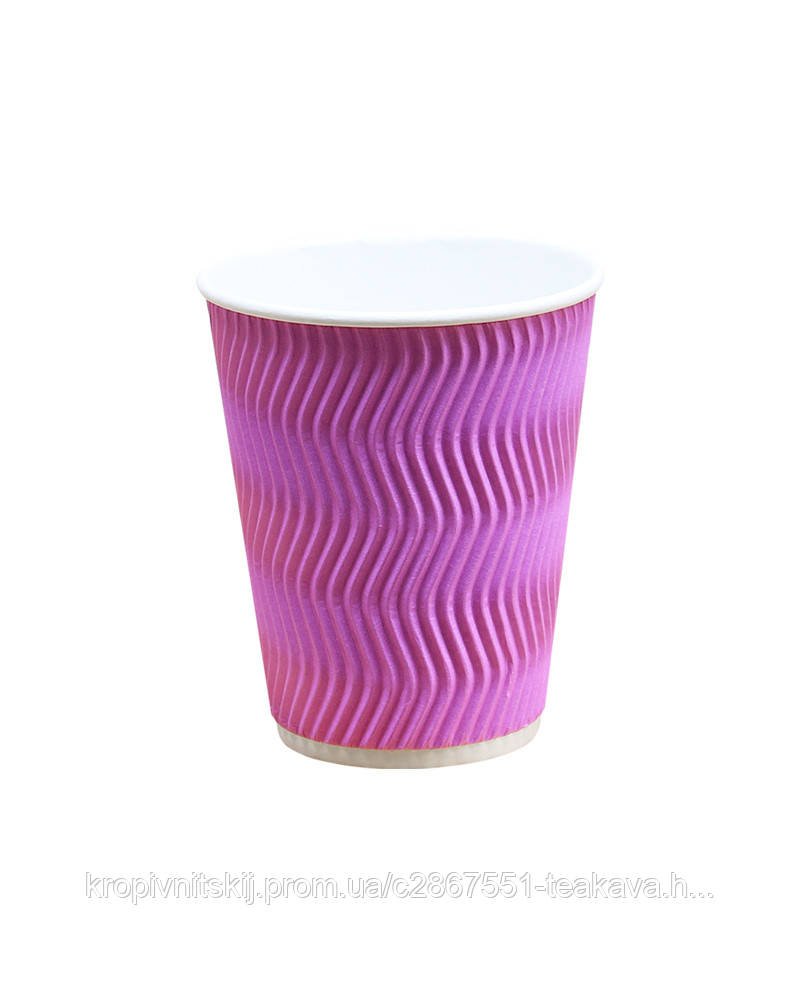 Гофростакан 110 мл лавандовий, 20 шт., фото 1