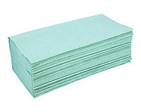 Полотенца бумажные зеленые из макулатуры, 200 шт