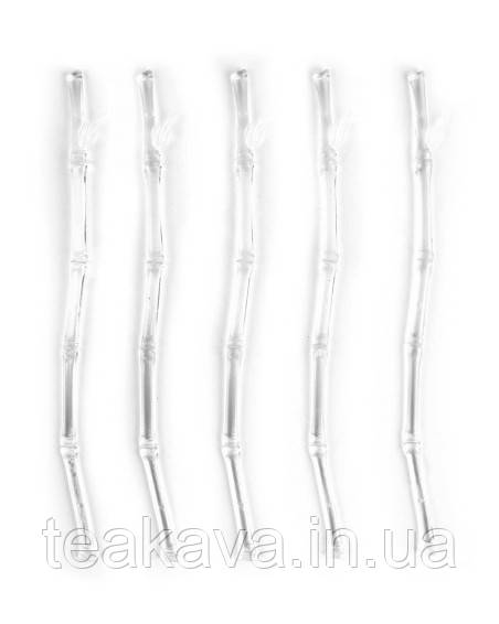 Мішалки пластикові Бамбук прозорі, 21 см, 100 шт., фото 1