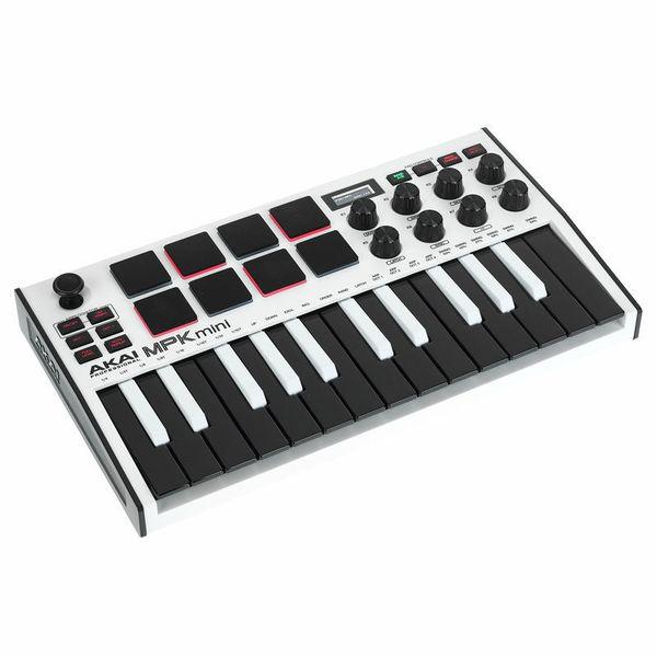 MIDI клавиатура AKAI MPK MINI MK3 White - фото 2 - id-p1623295319