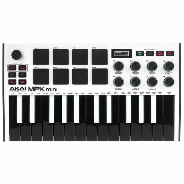 MIDI клавиатура AKAI MPK MINI MK3 White - фото 9 - id-p1623295319