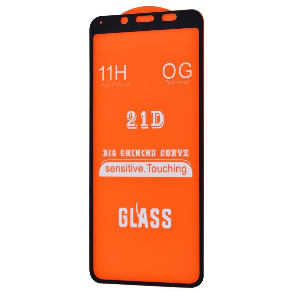 Захисне скло 21D на весь екран для Xiaomi Redmi 6a чорний клей на всій поверхні