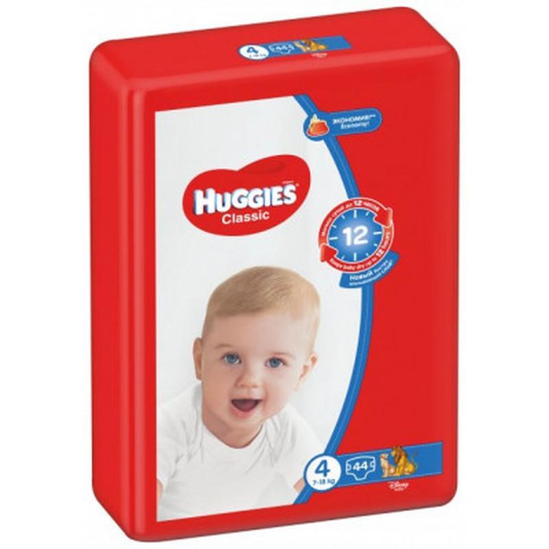 Підгузники дитячі Huggies classic 4 (7-18кг) 44 шт
