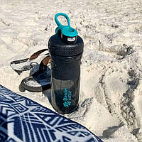 Бутылка - шейкер для спортивных коктейлей BlenderBottle SportMixer 28oz/820ml Black/Teal (ORIGINAL)