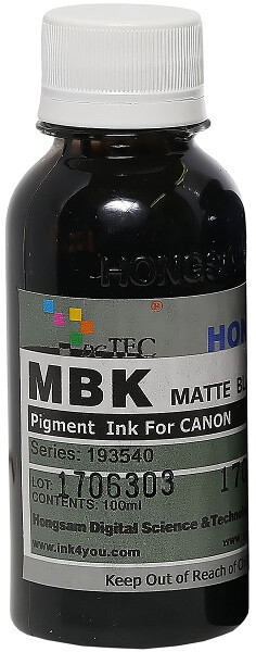 Пігментне чорнило HONGSAM для плоттерів Canon imagePROGRAF iPF6xx/7xx/8xx, TM-200/300, Matte Black, 100 мл