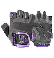 Спортивные перчатки для фитнеса и тяжелой атлетики Power System Cute Power женские Purple XS