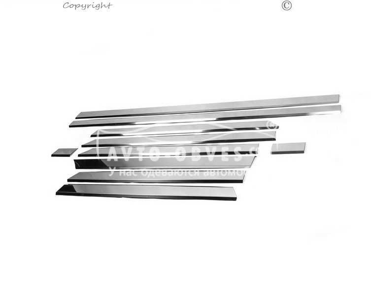 Накладки на молдинги дверные Mercedes Sprinter, длинная база, нерж - фото 2 - id-p98769817