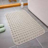 Антиковзний килимок для ванни і душа 36x68 см бежевий (20024)