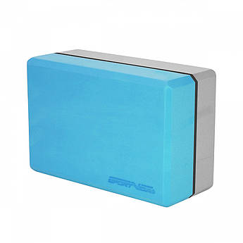 Блок для йоги двоколірний SportVida SV-HK0335 Blue/Grey .