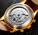 Чоловічий наручний годинник — незвичайні стильні, Годинник механічний чоловічий на шкіряному ремінці, фото 5