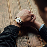 Чоловічий наручний годинник — незвичайні стильні, Годинник механічний чоловічий на шкіряному ремінці, фото 10