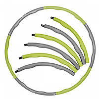 Обруч массажный Hula Hoop SportVida 100 см 1.2 кг SV-HK0339 Grey/Green .