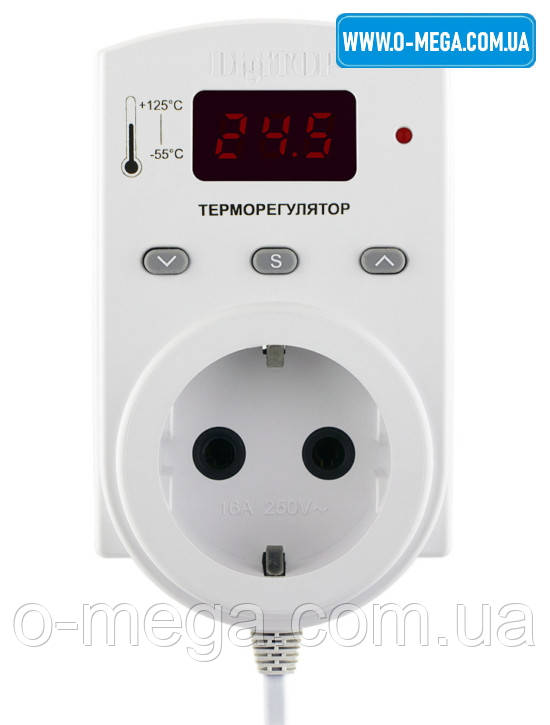 Терморегулятор DigiTOP TP-1 в розетку с заземлением 16A - фото 2 - id-p1623344172