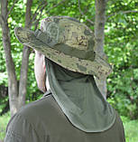 Панама із захистом шиї зелений цифровий ріпстоп, фото 5