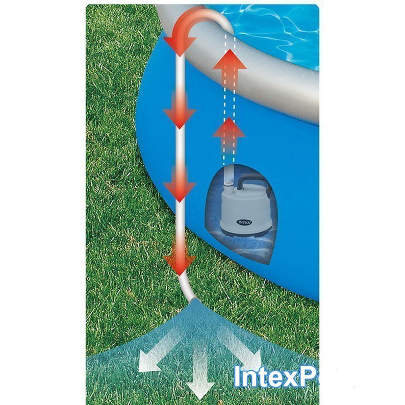 Дренажный погружной насос Intex 28606, для откачивания и слива воды из бассейна 3 585 л/ч - фото 6 - id-p1623365829