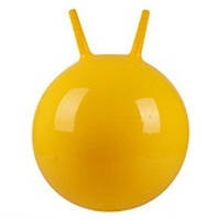 М'яч для фітнесу (фітбол) дитячий, з ріжками, MS 0380, 45 см, різн. кольори жовтий