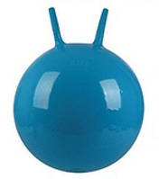 М'яч для фітнесу (фітбол) дитячий, з ріжками, MS 0380, 45 см, різн. кольори Блакитний