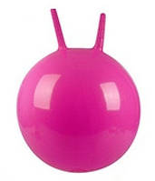 М'яч для фітнесу (фітбол) дитячий, з ріжками, MS 0380, 45 см, різн. кольори рожевий