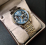 Красивий механічний стрілочний чоловічий годинник з автопідзаводом, Класичний годинник з металевим браслетом., фото 8