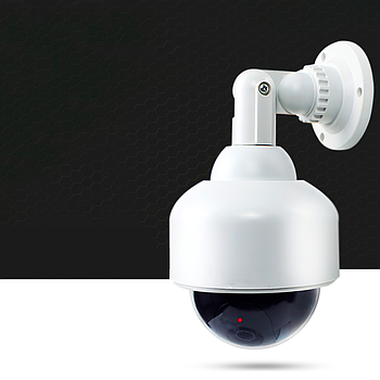 Муляж камери відеоспостереження, від батарейок, DUMMY S2000 / Купольна камера обманка вулична