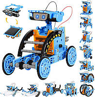 Конструктор дитячий 12 в 1 Сонячні роботи-іграшки для дітей, 190 деталей із двигуном на сонячних батареях