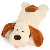 Белый щенок 55 дюймов мягкая плюшевая подушка для собак большая плюшевая игрушка для девочек и детей