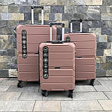 Дорожній чемодан 78х51х30 Валіза L 103л Сумка на 4х2 колесах Дорожный чемодан Wings PP05 дорожные сумки Польша, фото 6
