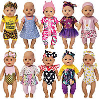 Игровой набор для девочек - одежда для кукол платье наряды повязки аксессуары