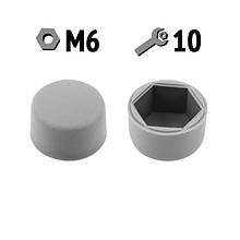 Ковпачок на болт/гайку М6 під ключ S10 плоский