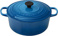 Круглая жаровня Le Creuset с эмалированной чугунной подписью Марсель - 6.7 л