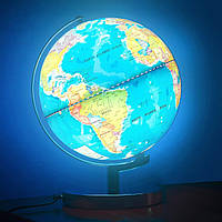 Светящийся глобус мира (20 см) для детей с подставкой 6 в 1 Перезаписываемая читаемая высокая четкая карта