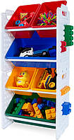 Аксессуары для игрушек - Органайзер для игрушек с 6 съемными ящиками для хранения, книг и игрушек
