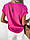 Стильна однотонна літня блузка з вирізом на спині; універсал 42-46, фото 2
