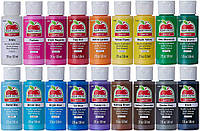 Набор акриловых красок Apple Barrel PROMOABI, 2 жидких унции (упаковка из 18), разные матовые цвета, 18 шт.