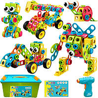 Nxone STEM Toys, 195 шт., строительные игрушки, развивающие игрушки для мальчиков и девочек от 3 до 10 лет