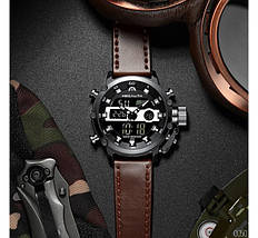 ЧОЛОВІЧИЙ НАРУЧНИЙ ГОДИННИК Megalith 8051M Brown-Black-Dark Gray, фото 3