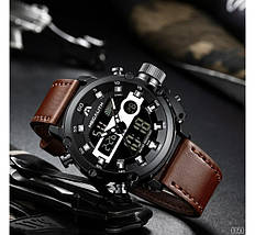 ЧОЛОВІЧИЙ НАРУЧНИЙ ГОДИННИК Megalith 8051M Brown-Black-Dark Gray, фото 4