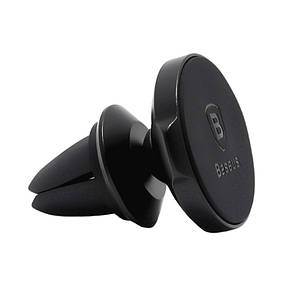 Тримач (автотримач) магнітний для телефону в машину Baseus Small Ears ser. Чорний (SUER-A01), фото 2