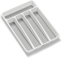 Поднос для столового серебра - Белый, 5-камерный, Органайзер для кухни