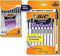 Шариковая ручка BIC средний наконечник (1,0 мм), черная, 10 шт