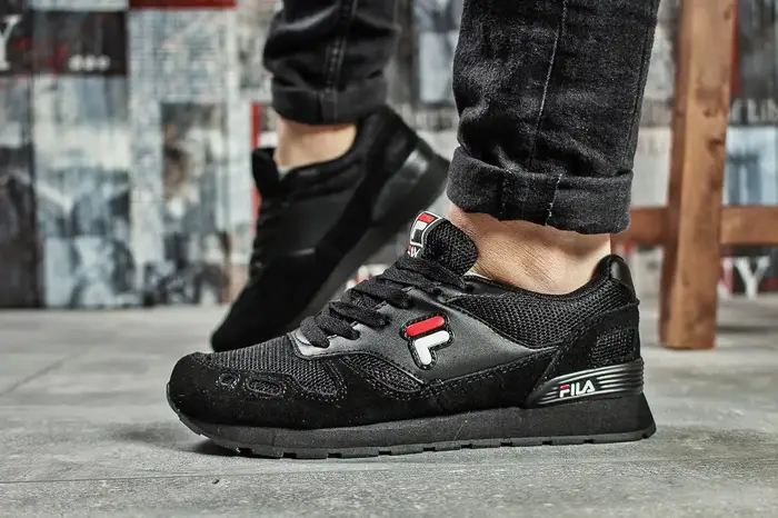 Женские кроссовки FILA Фила, замша, текстиль, пена, черные 36 (ID ...