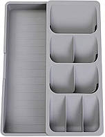 Кухонный Органайзер, лоток для хранения столовых приборов, расширяемый органайзер для кухонного ящика