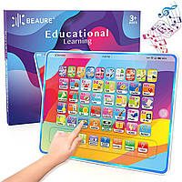 Дитячий планшет 12 в 1 з підсвічуванням - інтерактивні навчальні та розвиваючі іграшки для малюків, ABC
