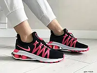 Женские кроссовки Nike Найк Shox Gravity, сетка, пена, черные с розовым. 36