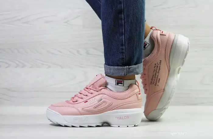 Купить Женские зимние кроссовки на меху FILA Фила Yalor, розовые 36 ...